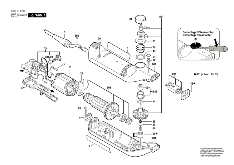New Genuine Bosch 2601111137 Marking Plate