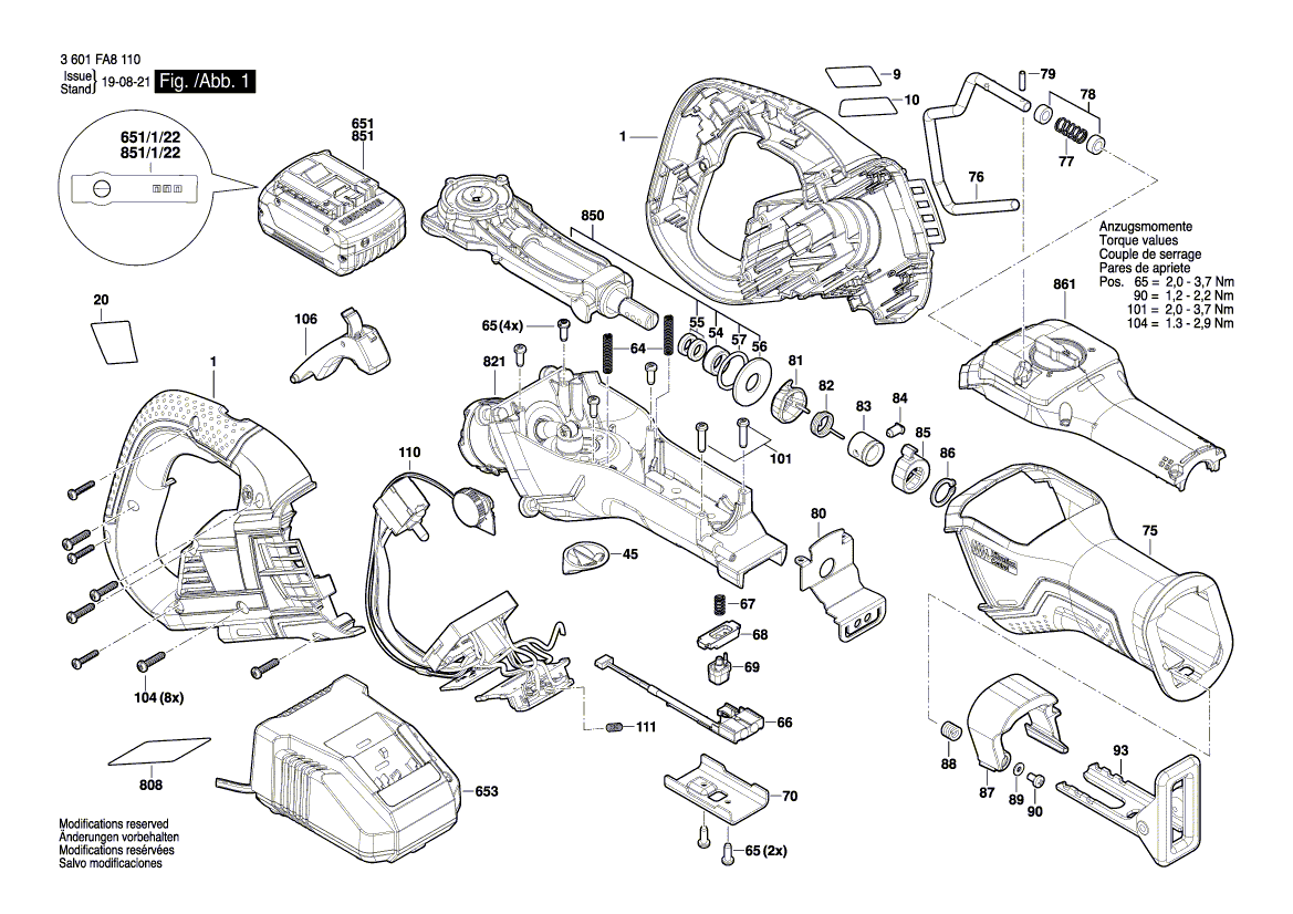 New Genuine Bosch 2601113677 Warning Label