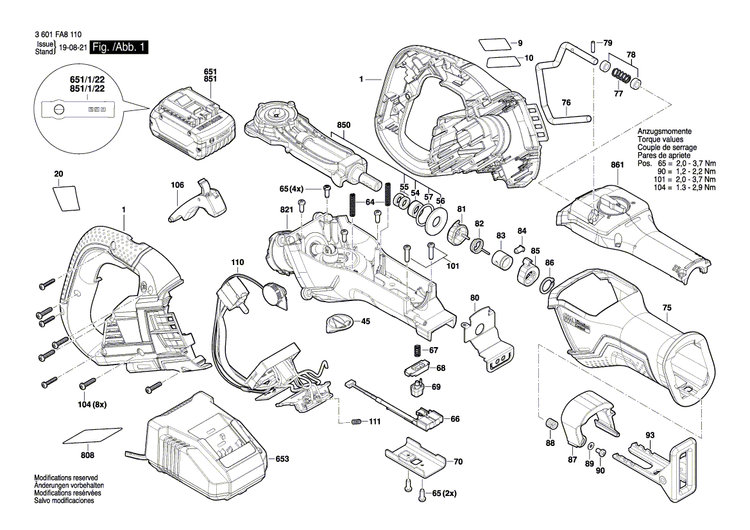 New Genuine Bosch 2601113677 Warning Label