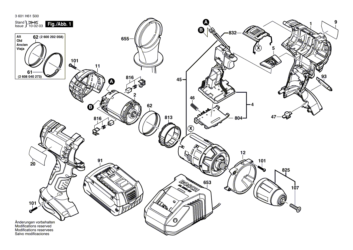 New Genuine Bosch 2601115738 Manufacturer's nameplate