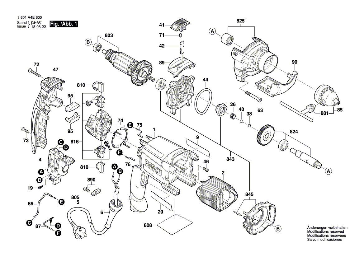 New Genuine Bosch 2601115940 Nameplate