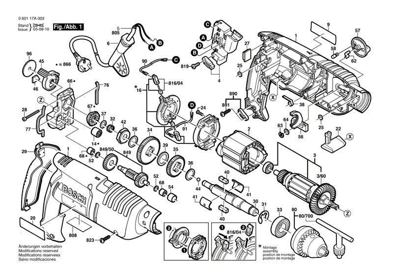 New Genuine Bosch 2601116375 Marking Plate