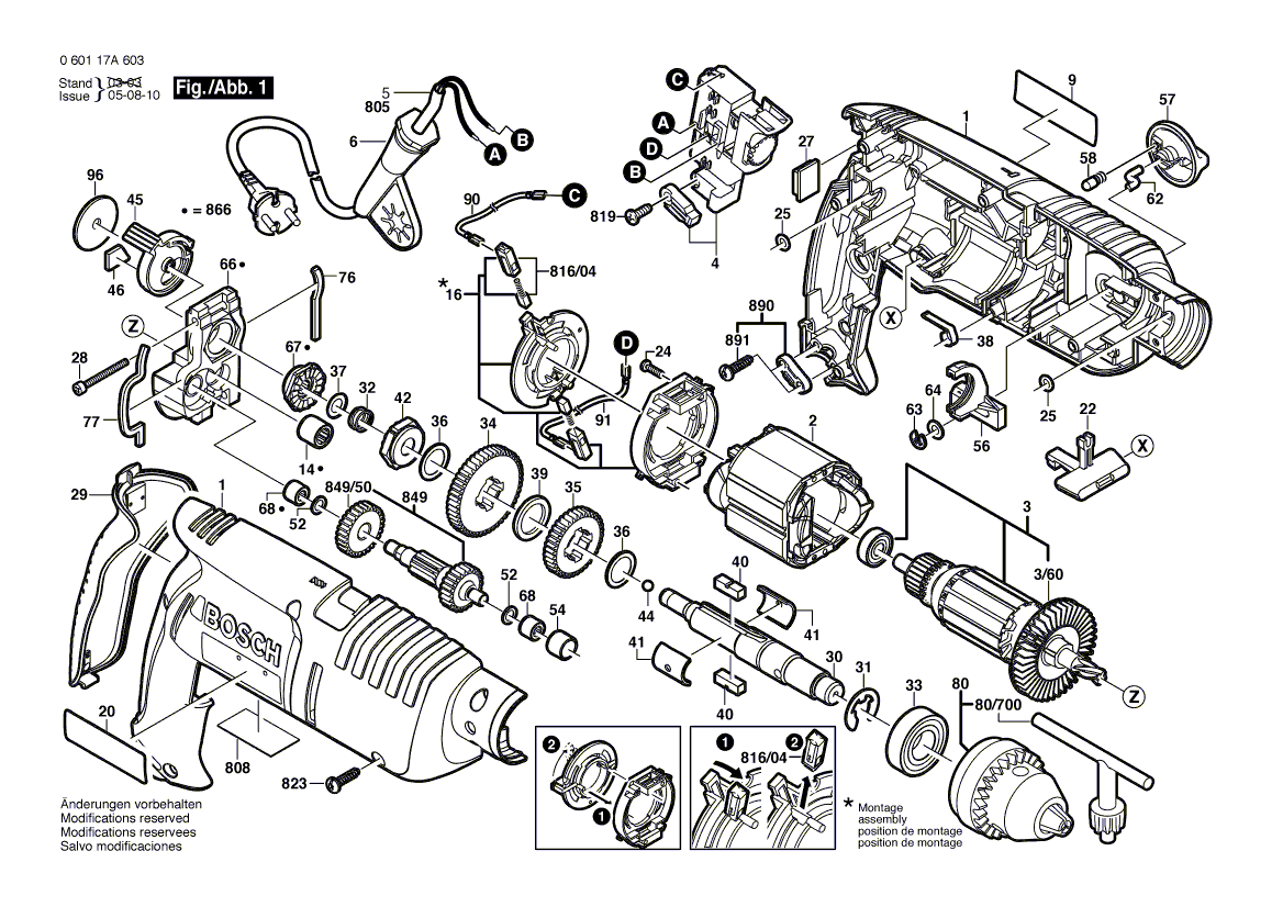 New Genuine Bosch 2601116377 Marking Plate