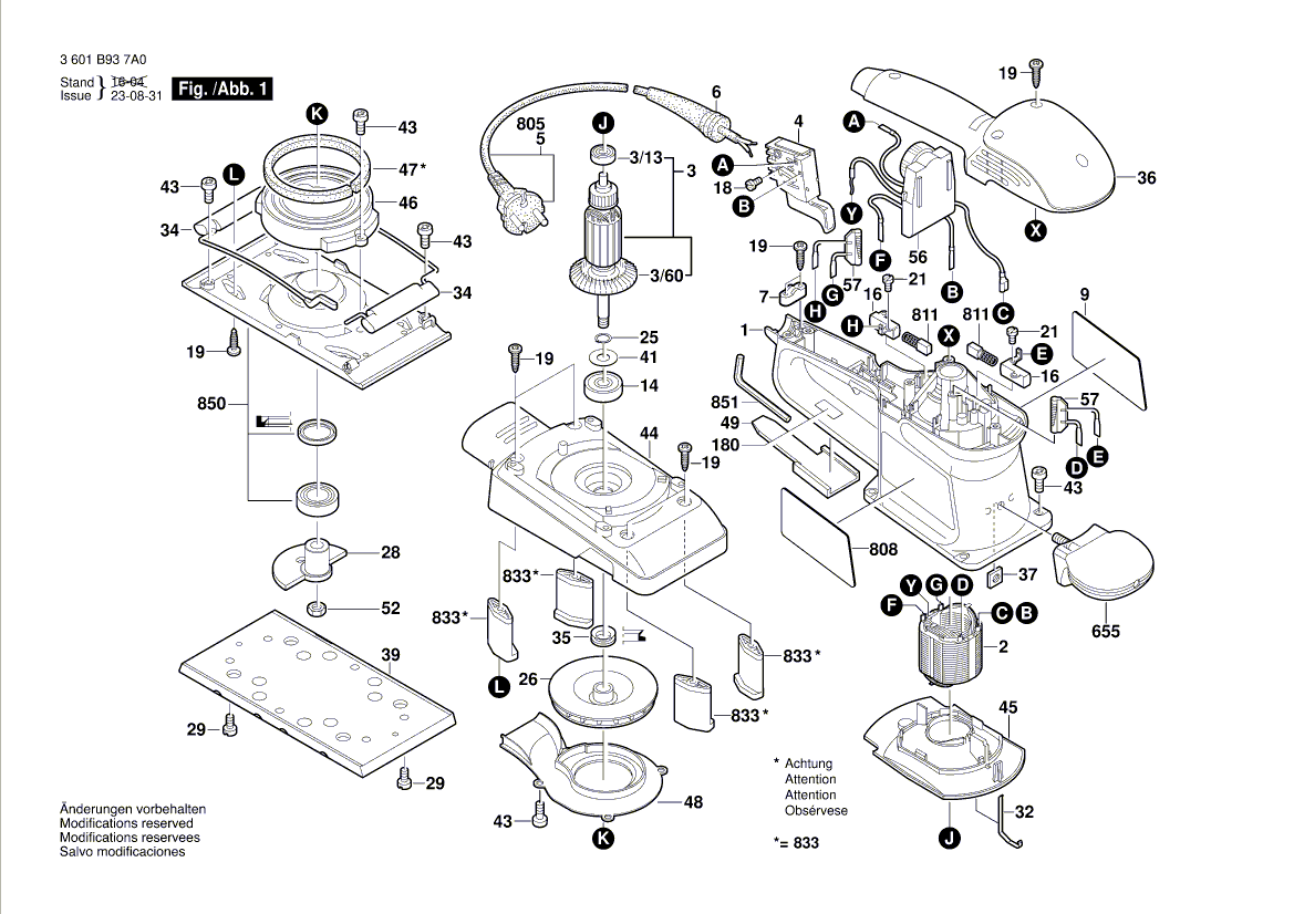 New Genuine Bosch 2601116494 Manufacturer's nameplate