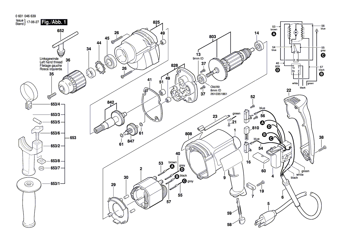 New Genuine Bosch 2601116797 Marking Plate