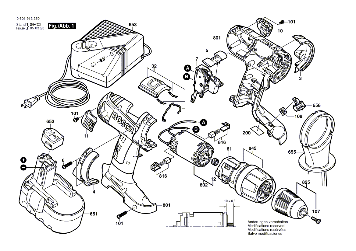 New Genuine Bosch 2601116995 Reference Plate