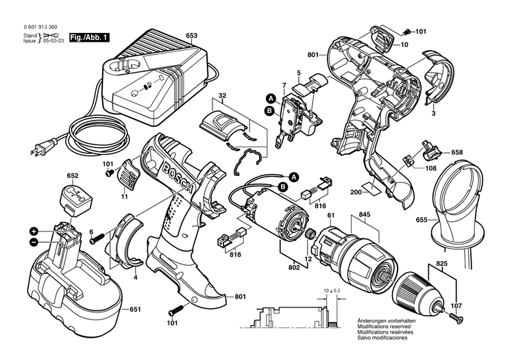 New Genuine Bosch 2601116995 Reference Plate