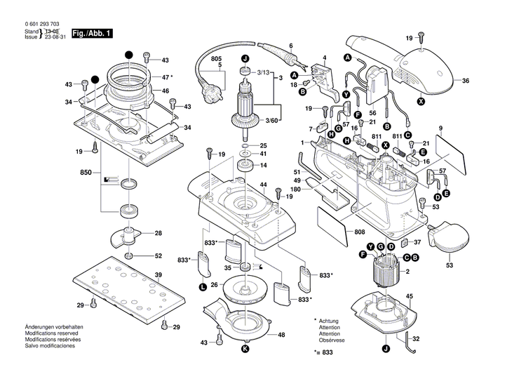 New Genuine Bosch 2601117116 Marking Plate