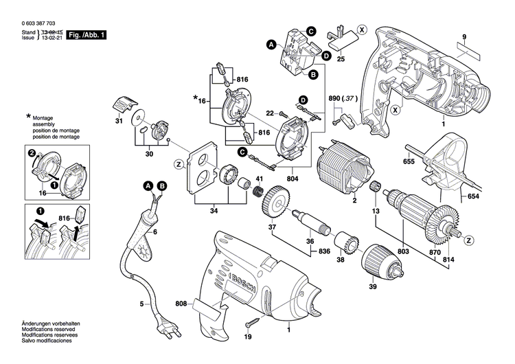 New Genuine Bosch 2601117918 Manufacturer's nameplate