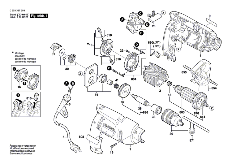 New Genuine Bosch 2601117919 Nameplate
