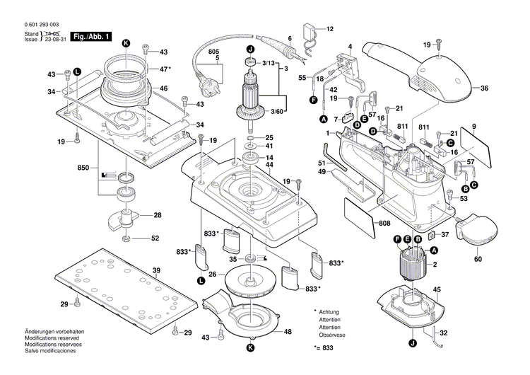 New Genuine Bosch 2601118940 Manufacturer's nameplate