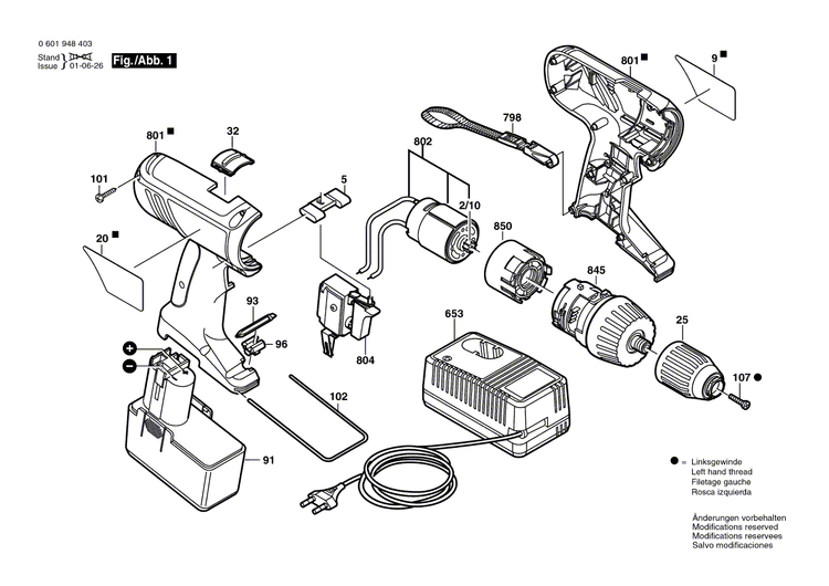 New Genuine Bosch 2601119750 Manufacturer's nameplate