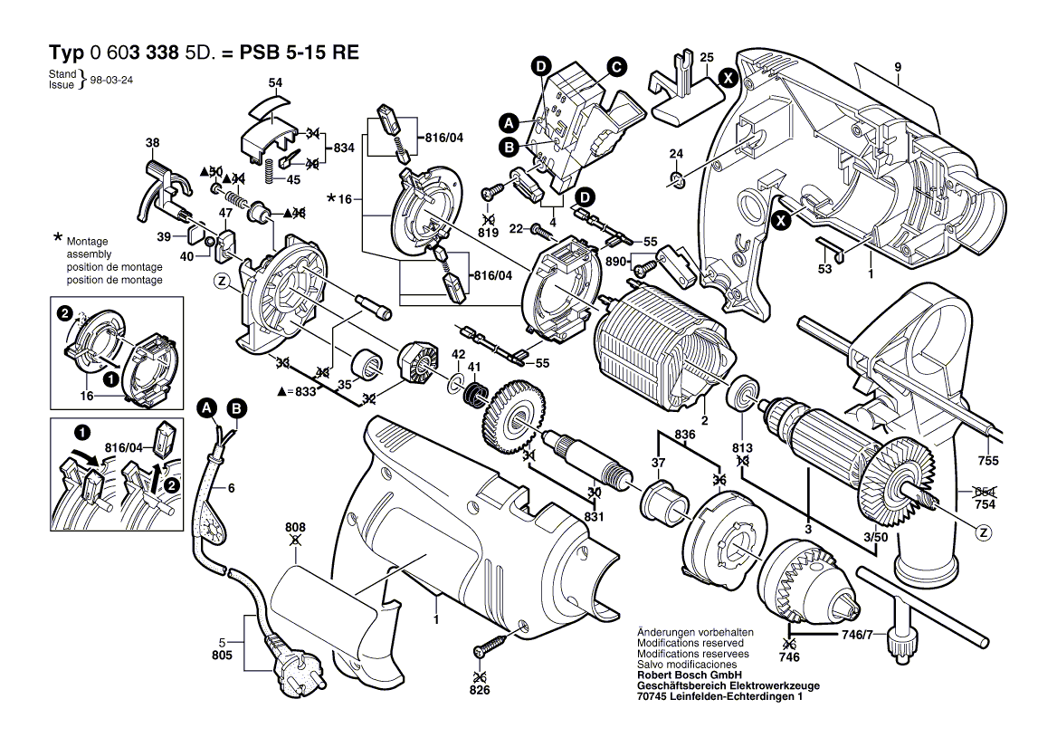 New Genuine Bosch 2601119898 Manufacturer's nameplate