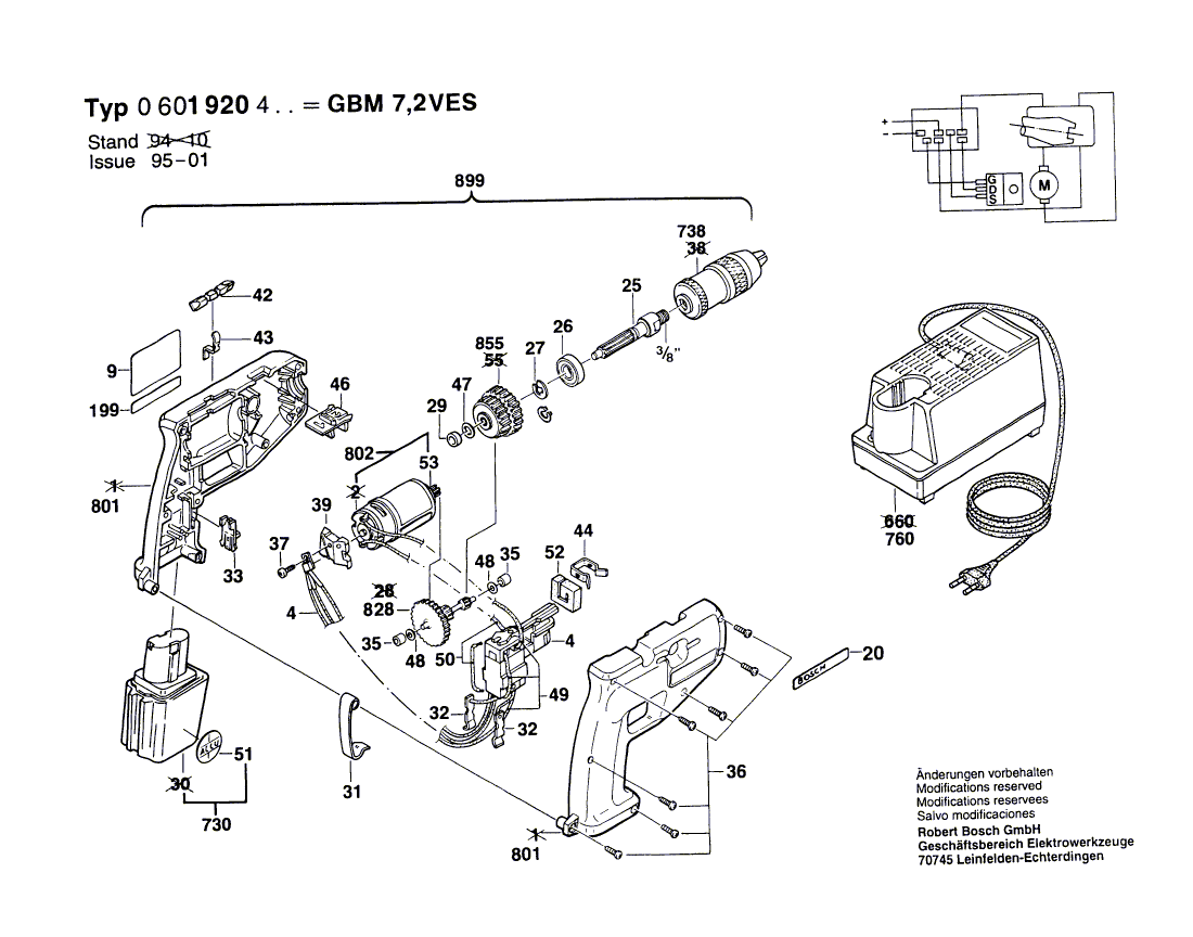 New Genuine Bosch 2601250002 Holding Spring