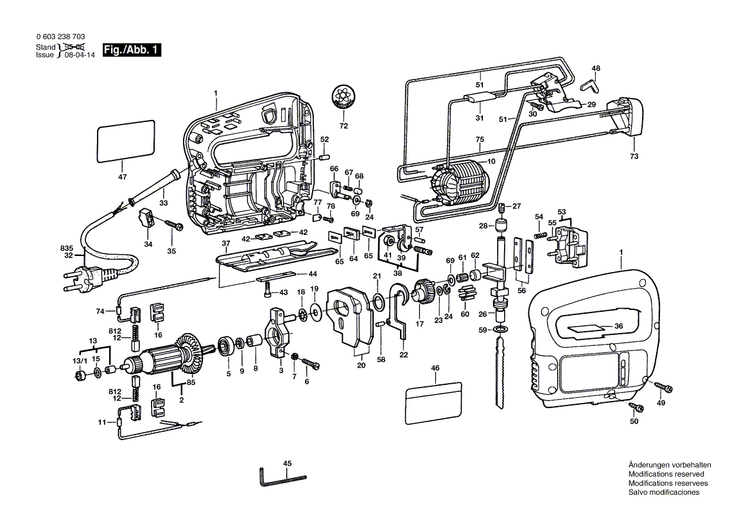 New Genuine Bosch 2601321901 Roller Lever
