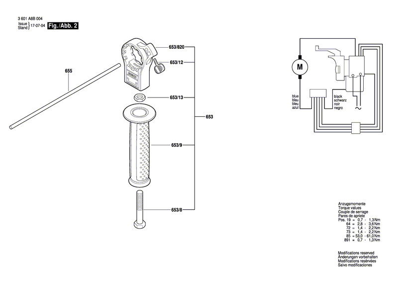New Genuine Bosch 2601324072 Switch Contact