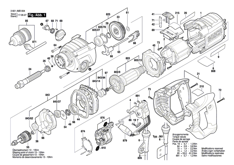 New Genuine Bosch 2601324072 Switch Contact