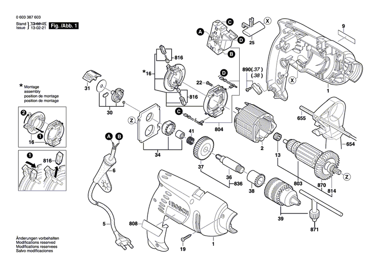 New Genuine Bosch 2601990029 Change-Over Switch