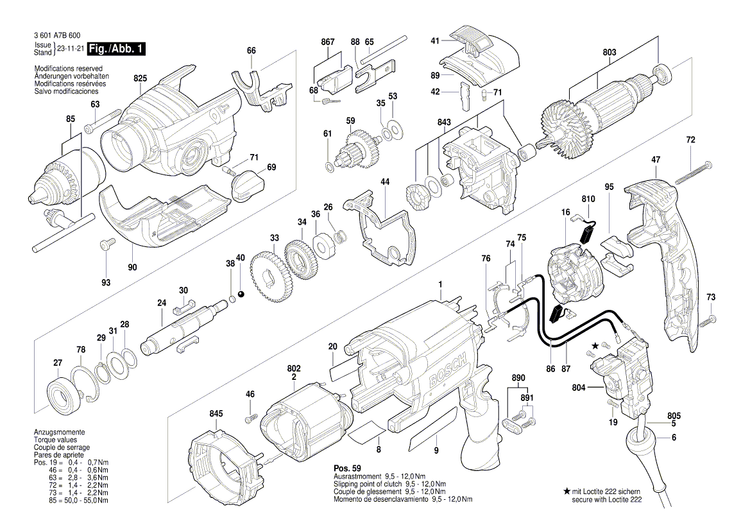 New Genuine Bosch 2602025175 Auxiliary Handle