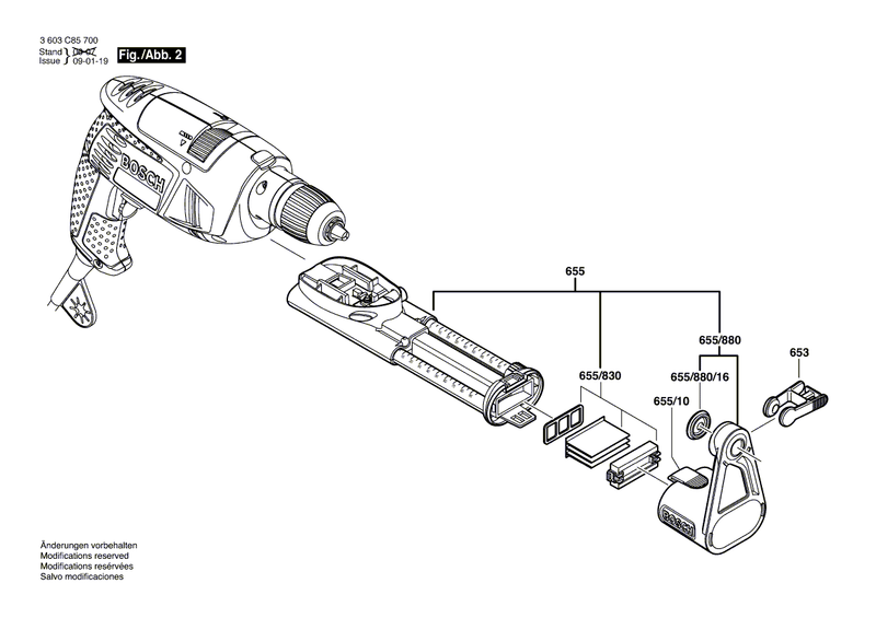 New Genuine Bosch 2602098019 Change-Over Switch