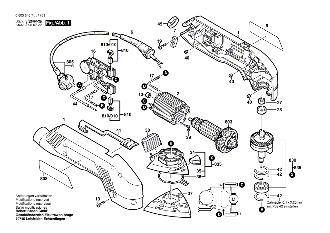New Genuine Bosch 2602319010 Switch Slide