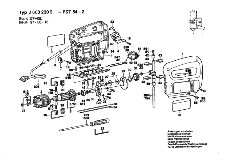 New Genuine Bosch 2603105042 Bearing Pin