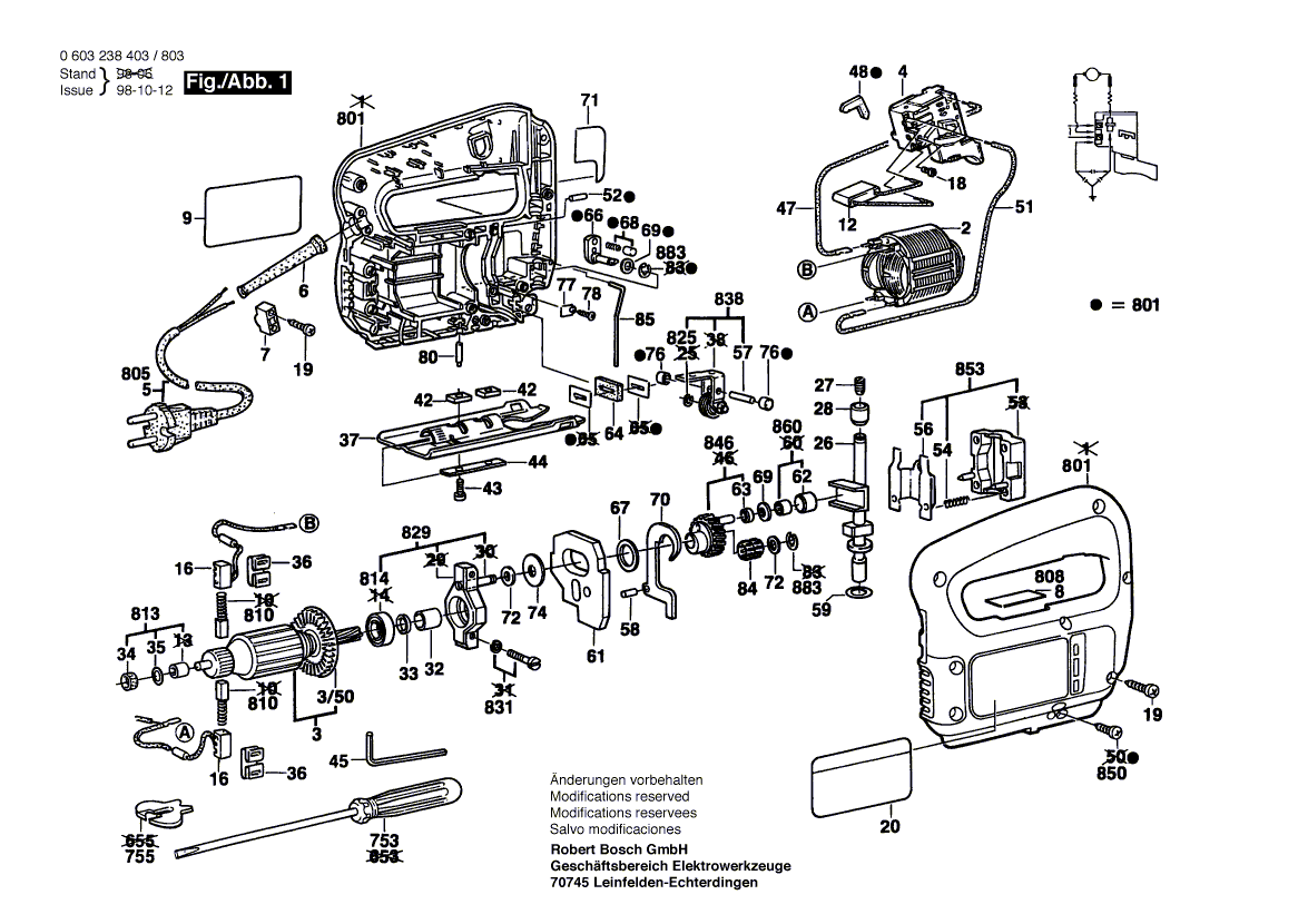 New Genuine Bosch 2603120019 Detent Pin