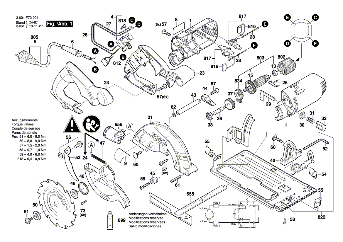 New Genuine Bosch 2603410065 Safety Screw