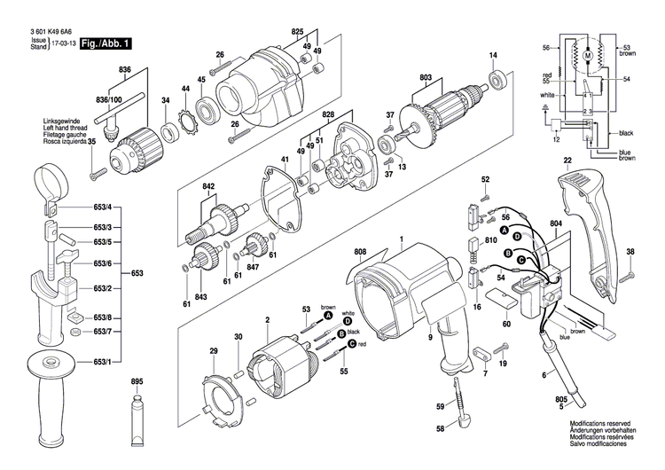 New Genuine Bosch 2603421009 Countersunk-Head Screw