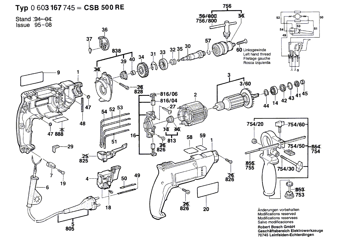 New Genuine Bosch 2603421215 Countersunk-Head Screw