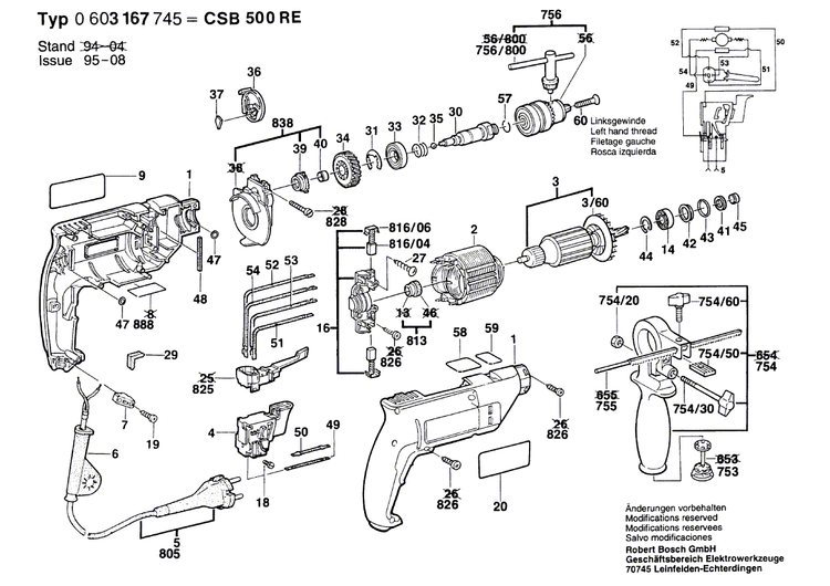 New Genuine Bosch 2603421215 Countersunk-Head Screw