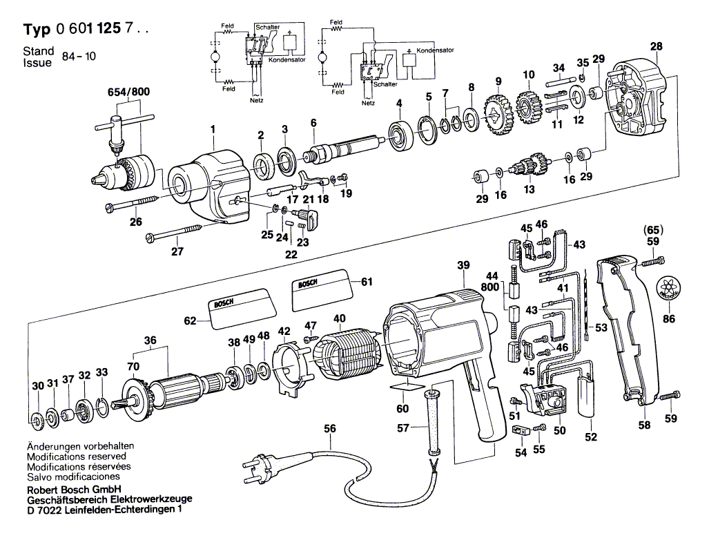 New Genuine Bosch 2603435017 Headless Screw