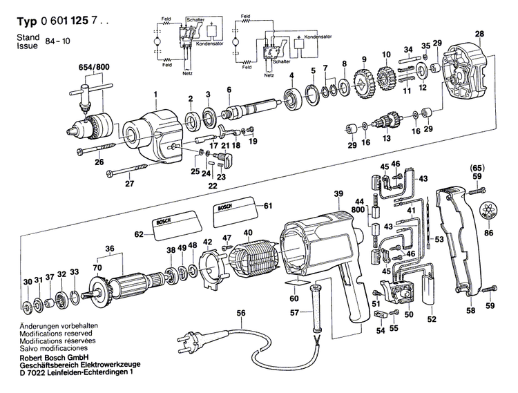 New Genuine Bosch 2603435017 Headless Screw