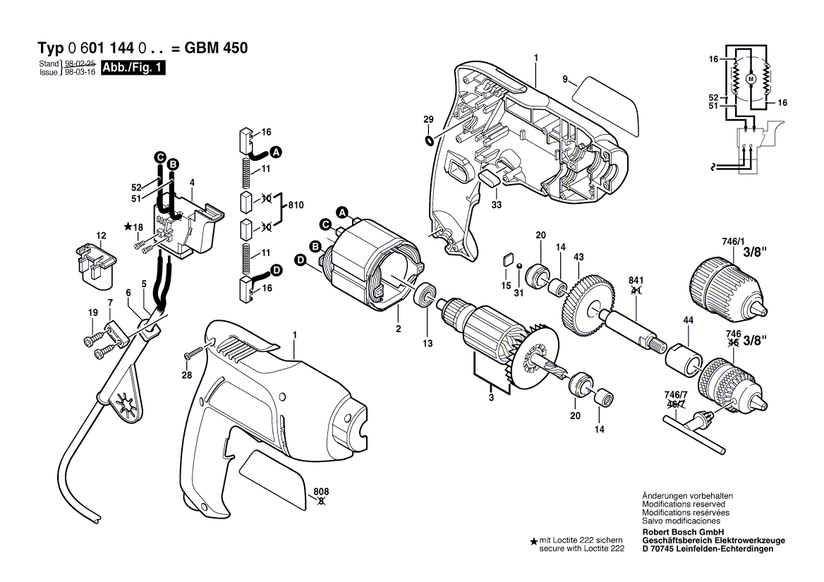 New Genuine Bosch 2604220626 Field