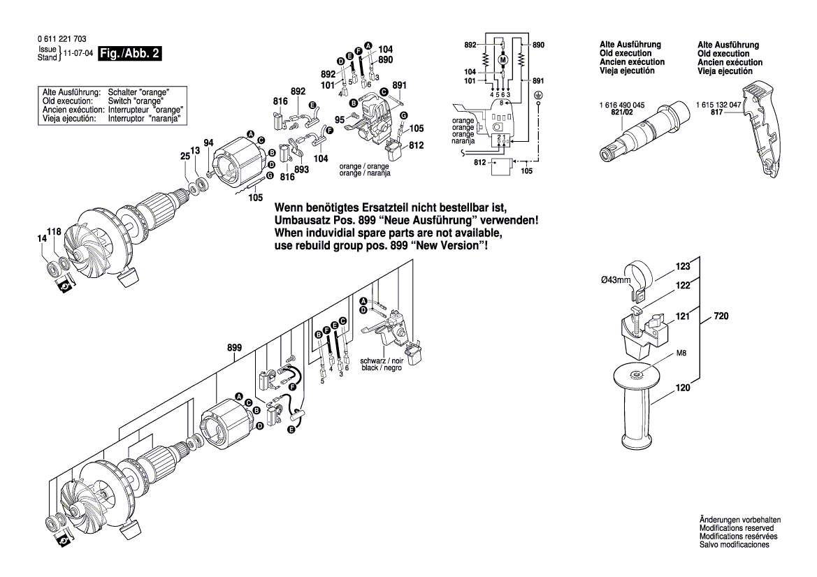 New Genuine Bosch 2604220722 Field