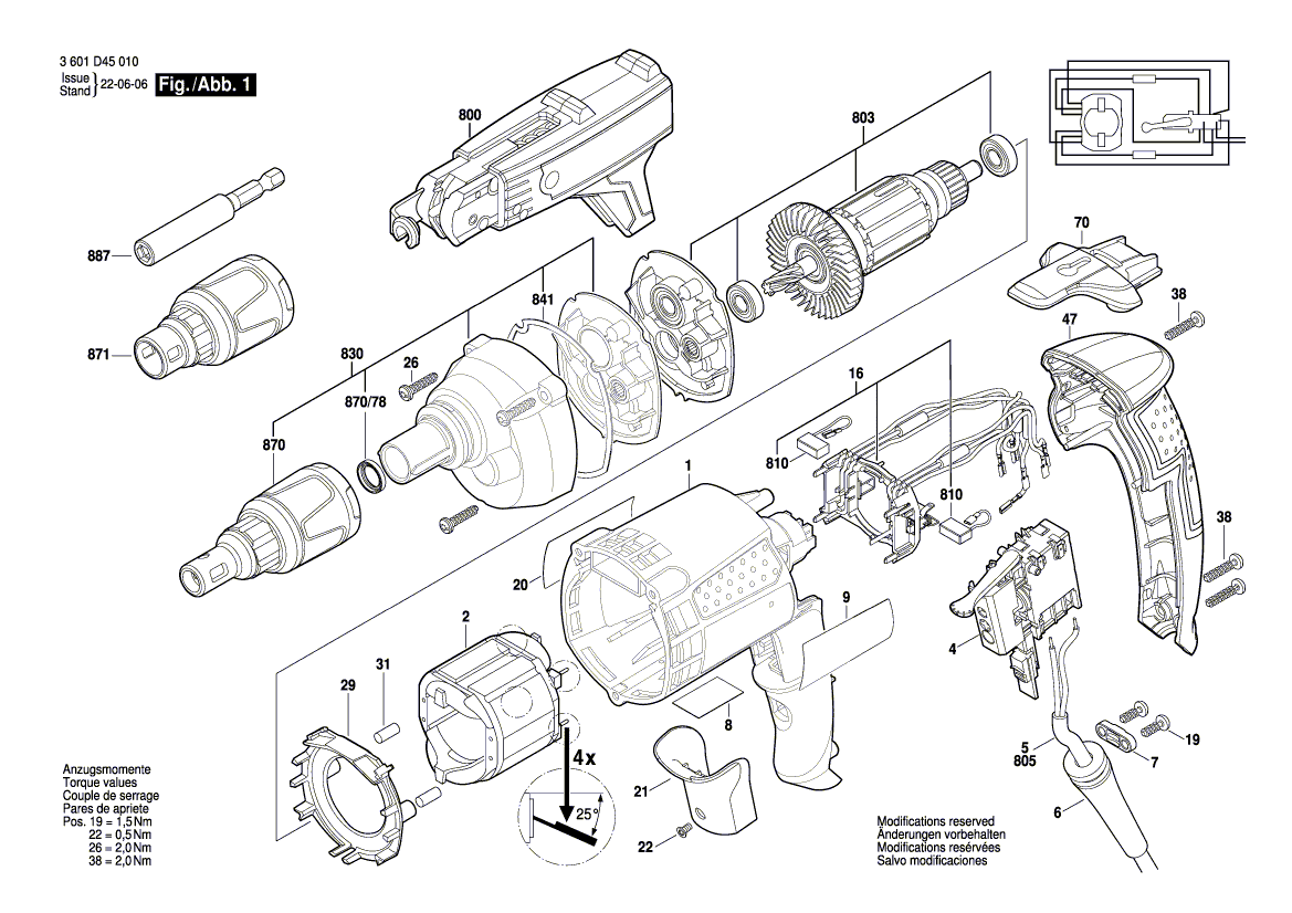 New Genuine Bosch 2604321942 Carbon-Brush Set