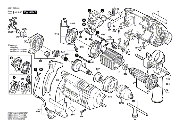 New Genuine Bosch 2604321946 Carbon-Brush Set