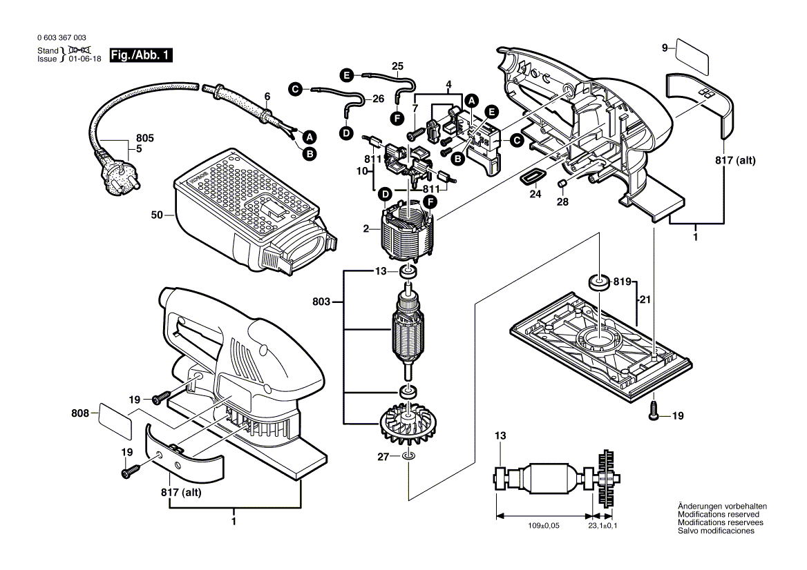 New Genuine Bosch 2604337088 Brush Plate