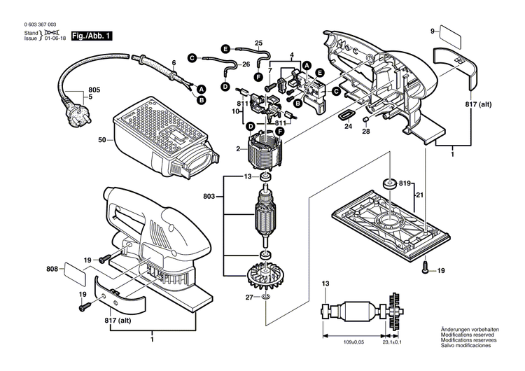 New Genuine Bosch 2604337088 Brush Plate