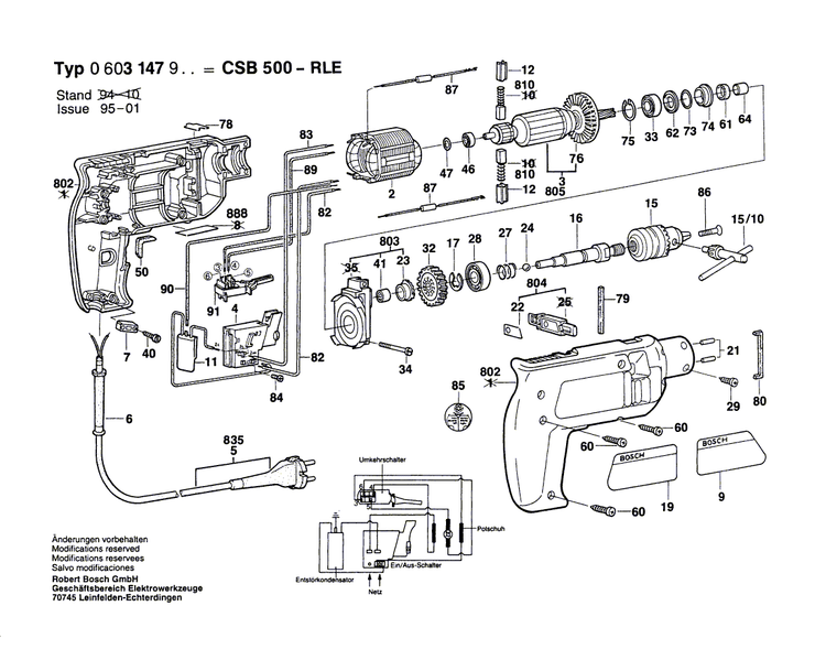 New Genuine Bosch 2604448035 Connecting Cable