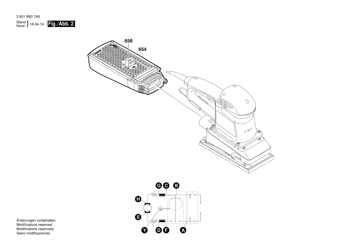 New Genuine Bosch 2604460210 Power supply cord
