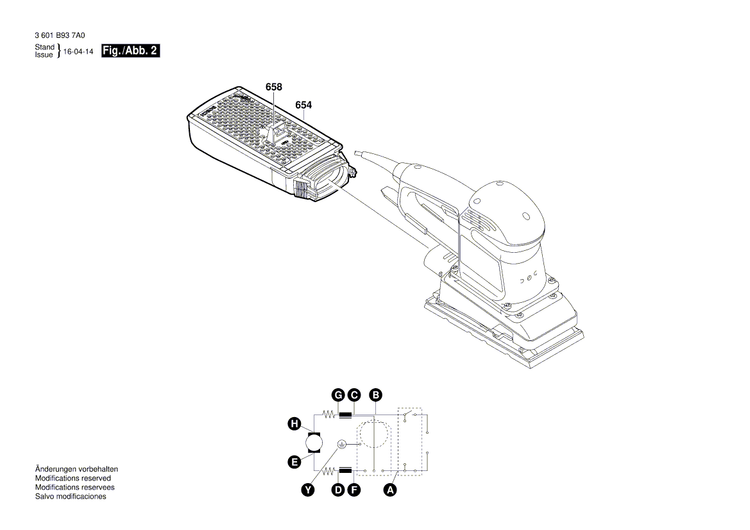 New Genuine Bosch 2604460210 Power supply cord
