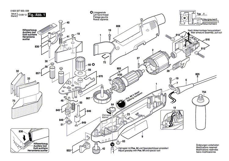 New Genuine Bosch 2604651009 Coiled Spring