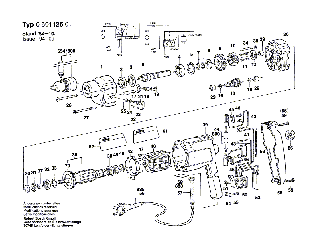 New Genuine Bosch 2605104116 Motor Housing