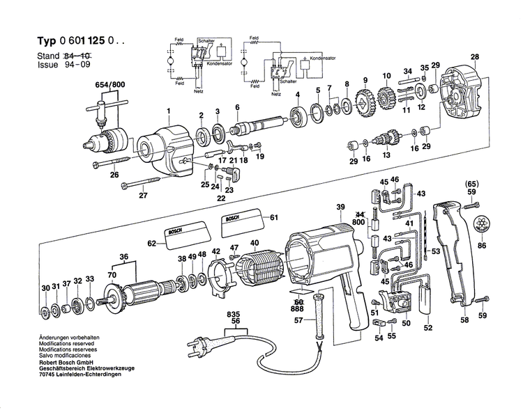 New Genuine Bosch 2605104116 Motor Housing