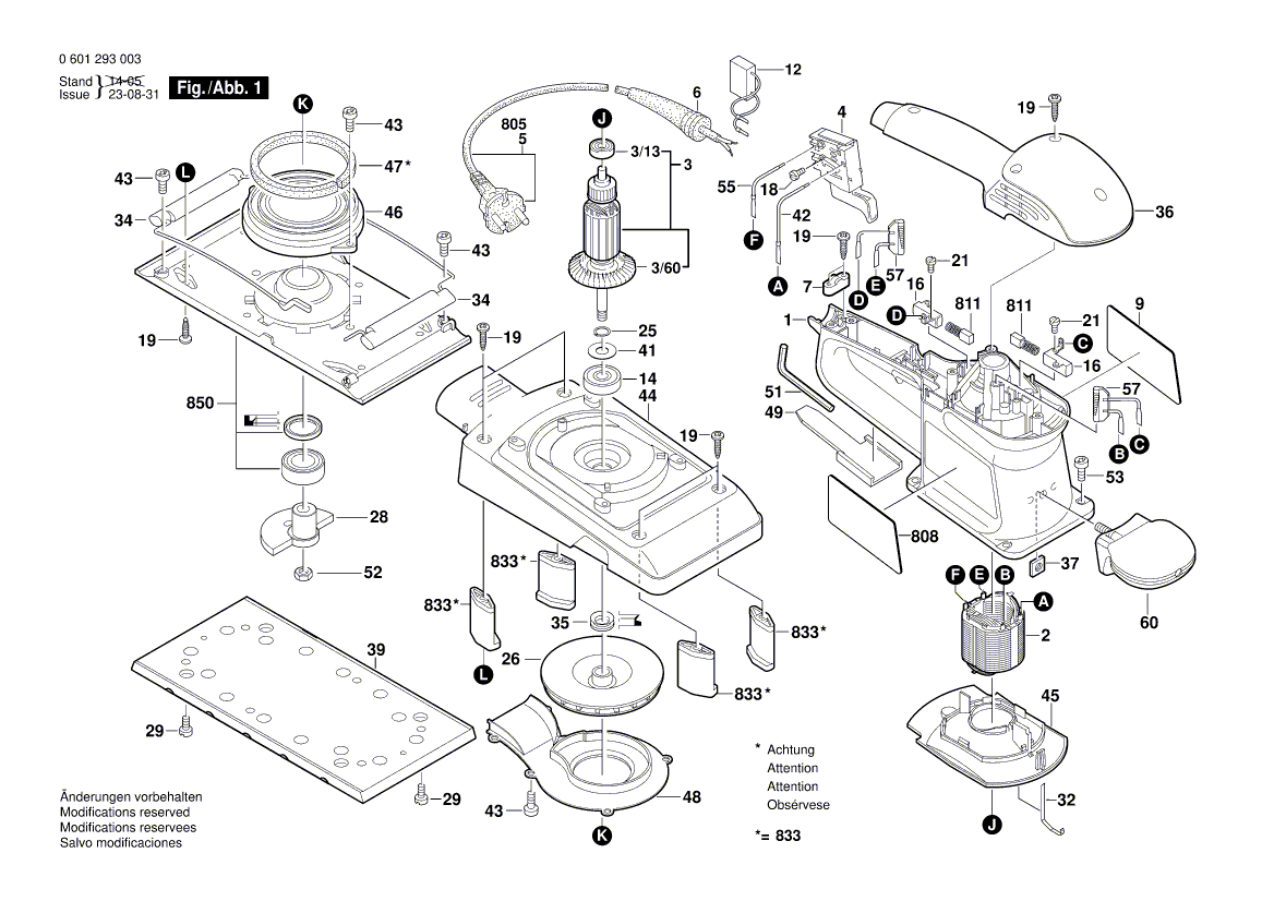 New Genuine Bosch 2605104538 Motor Housing