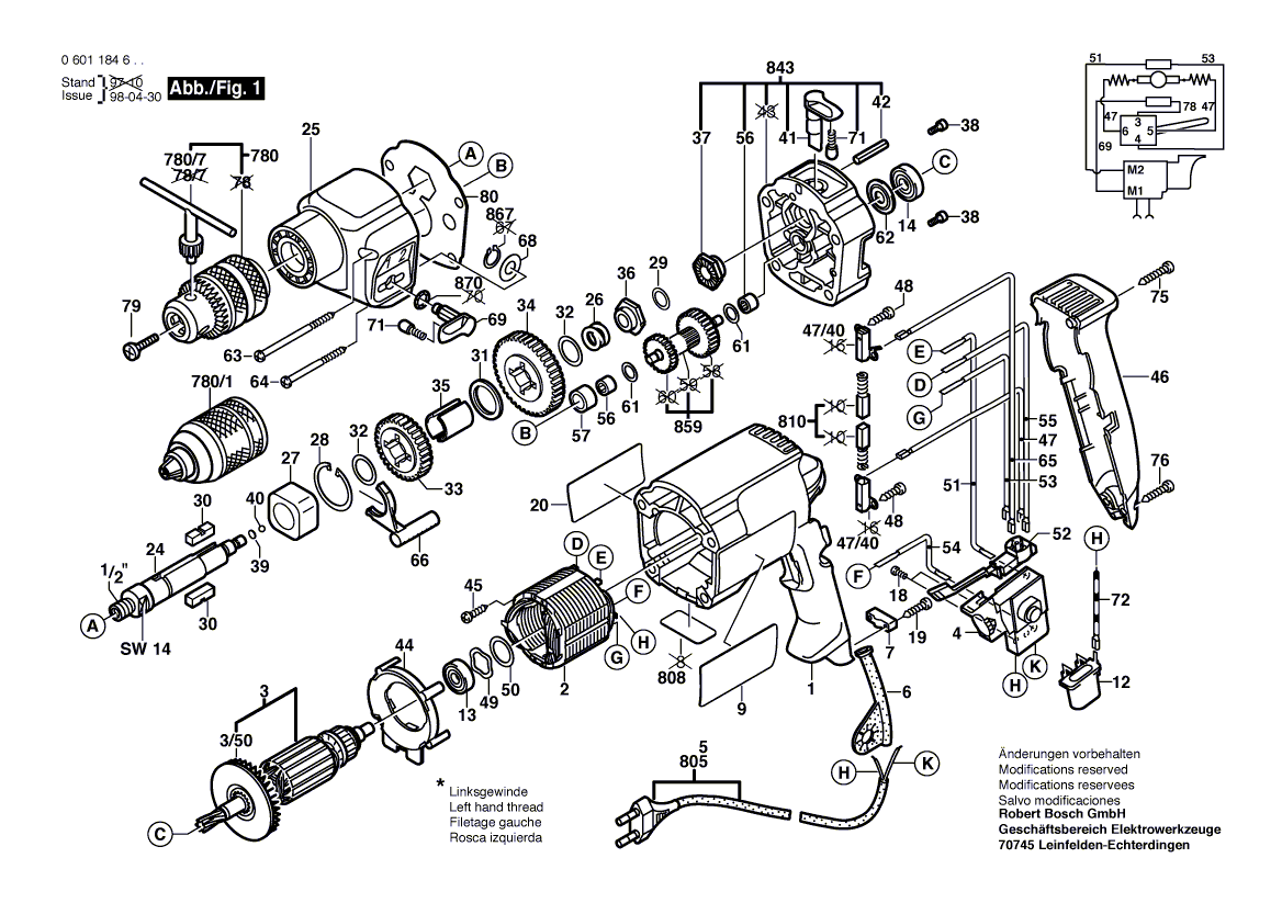 New Genuine Bosch 2605104653 Motor Housing