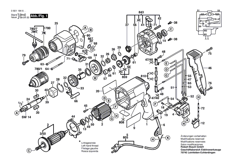 New Genuine Bosch 2605104653 Motor Housing