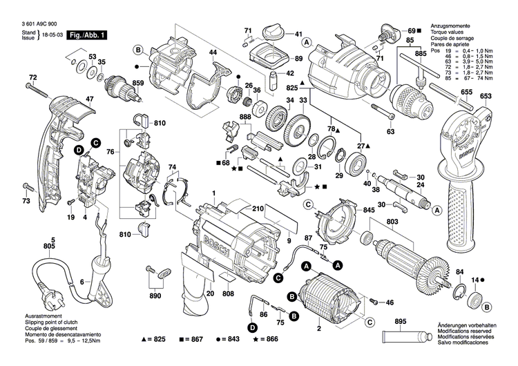 New Genuine Bosch 2605105141 Motor Housing