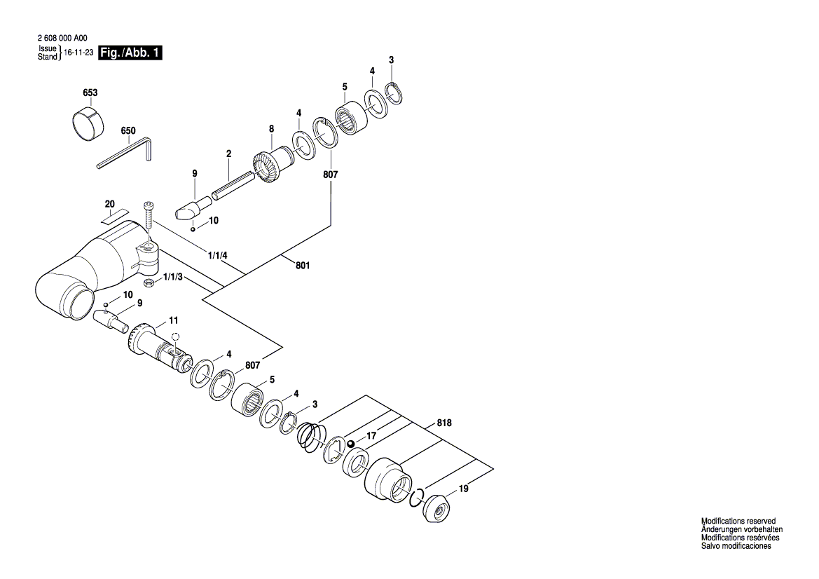 New Genuine Bosch 2605105969 Parts Set